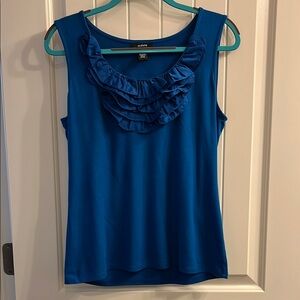 Alfani Women's Blue Ruffle Top